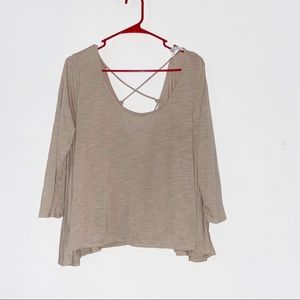 American Eagle Boho open back flowy crop top